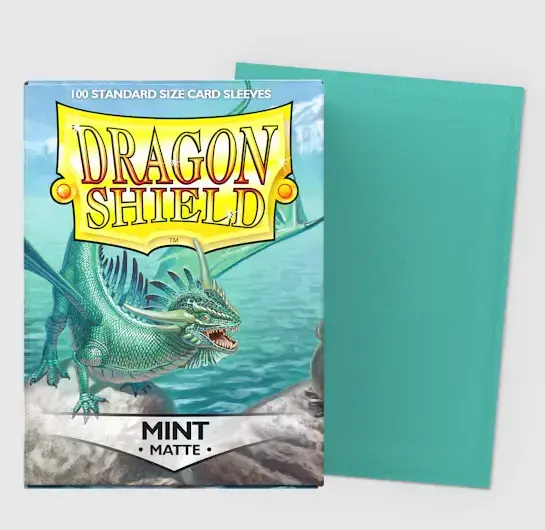 Köp direkt - Mint Matte Sleeves Standard Size 100 Dragon Shield