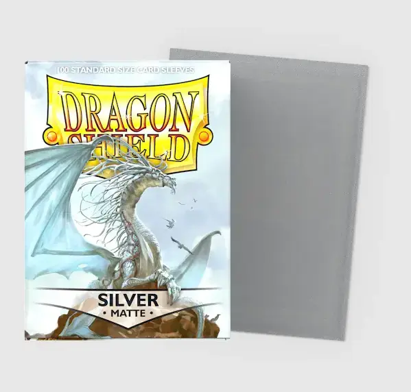 Silver Matte Sleeves Standard Size (100 sleeves) - Prissänkt