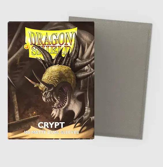Köp nu - Crypt Matte Dual Sleeves Standard Size 100 Sleeves Dragon Shield