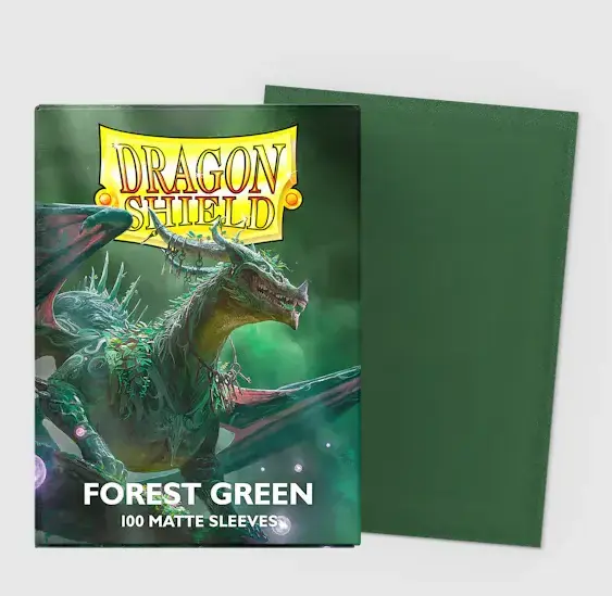 Dragon Shield Forest Green Matte Sleeves Standard Size 100 Dragon Shield - Kan beställas