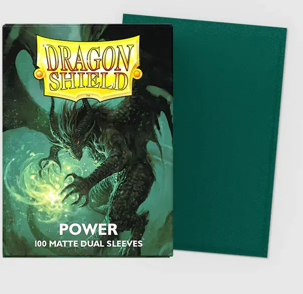 Power Matte Dual Sleeves Standard Size 100 Sleeves Dragon Shield - Väl omtyckt
