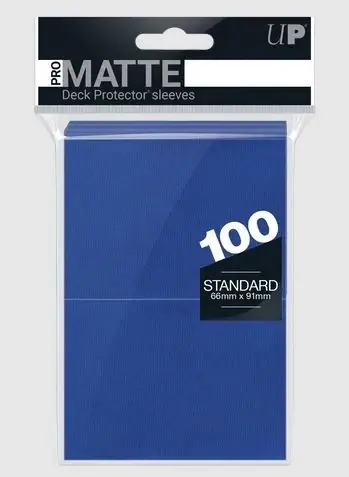 Pro Matte Standard Deck Protector Sleeves Blue 100 Ultrapro - Rabatter
