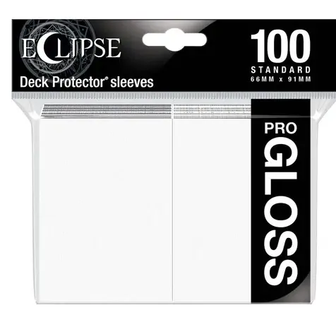 Tillverkarpris | UP - Standard Sleeves - Gloss Eclipse - Arctic White (100 Sleeves)