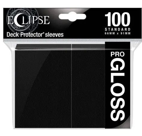 Under begränsad tid - Up Standard Sleeves Gloss Eclipse Jet Black 100 Sleeves Ultrapro