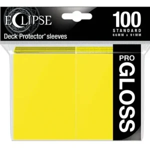 UP - Standard Sleeves - Gloss Eclipse - Lemon Yellow (100 Sleeves) - Premium