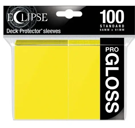 UP - Standard Sleeves - Gloss Eclipse - Lemon Yellow (100 Sleeves) - Premium