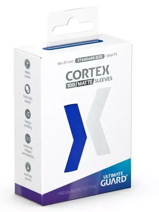 Enkel beställning | Ultimate Guard Cortex Sleeves Standard Size Matte Blue 100 Ultimate Guard
