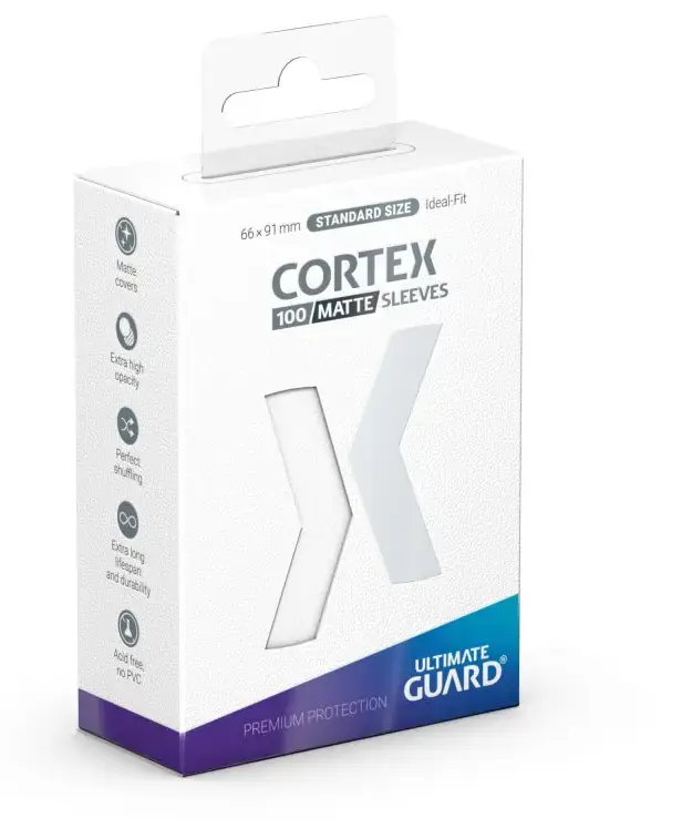 Ultimate Guard Cortex Sleeves Standard Size Matte White 100 Ultimate Guard - Så länge lagret räcker