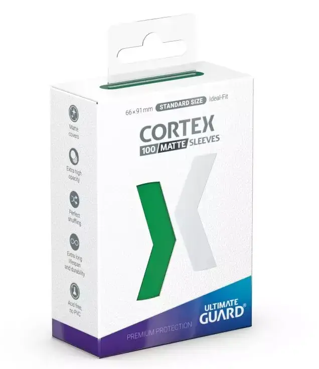 Ultimate Guard Cortex Sleeves Standard Size Matte Green (100) - Få kvar i lager