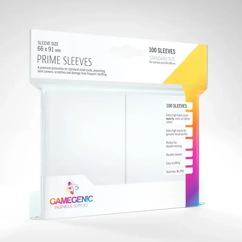 Gamegenic Prime Sleeves White 100 Sleeves Gamegenic | Finns att beställa
