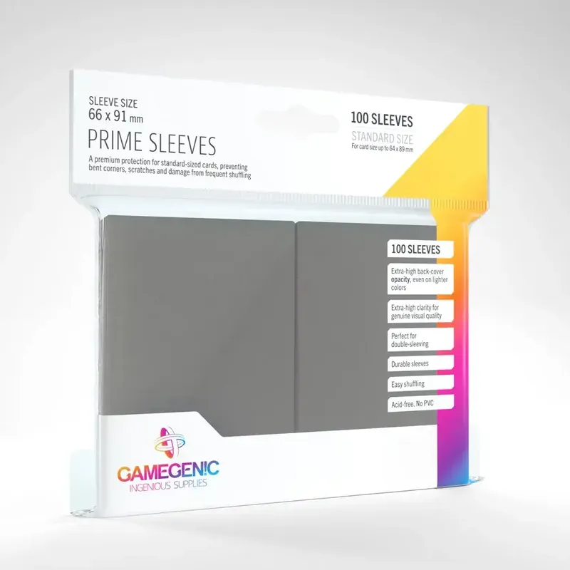 Försäljningssuccé - Gamegenic - Prime Sleeves Dark Gray (100 Sleeves)