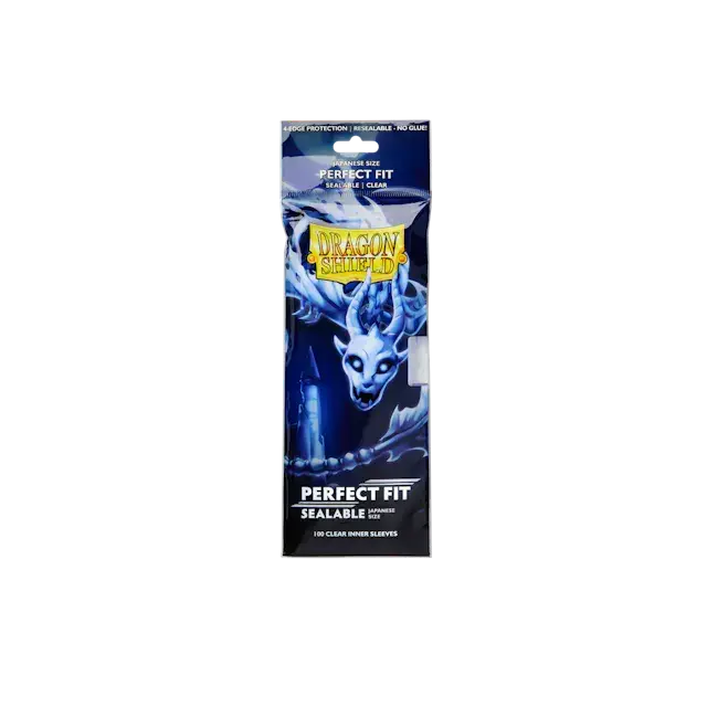 Dragon Shield Japanese Size Perfect Fit Sealable Inner Sleeves Clear Dragon Shield | Toppsäljare
