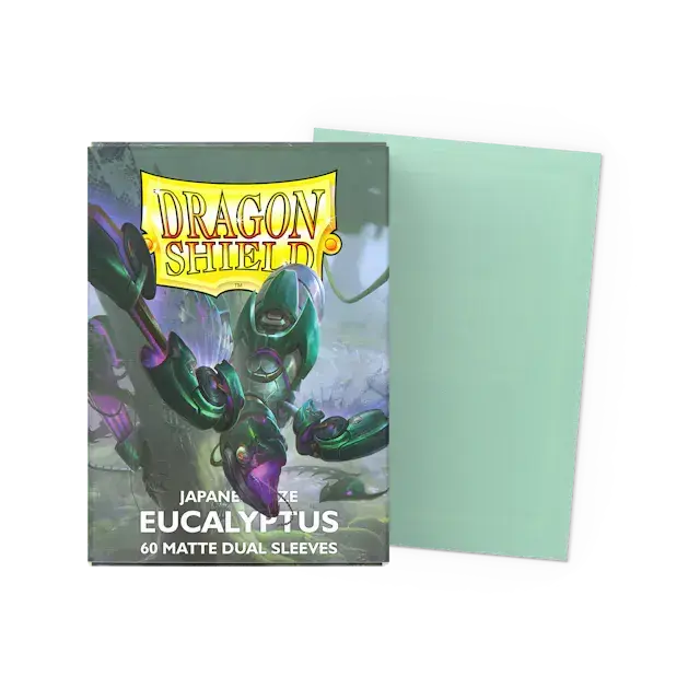Fyndpris - Dragon Shield Japanese Size Dual Matte Sleeves Eucalyptus Dragon Shield