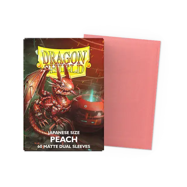 Beställ idag | Dragon Shield Japanese Size Matte Dual Sleeves Peach Dragon Shield