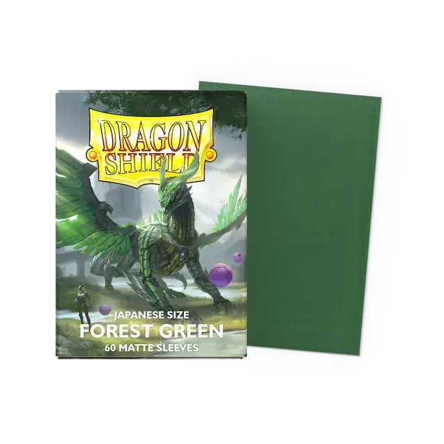 Kundernas favorit | Dragon Shield Japanese Size Matte Sleeves Forest Green Dragon Shield