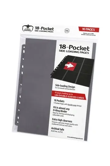 Ultimate Guard 18 Pocket Pages Side Loading Grey 10 Ultimate Guard - Spara mer