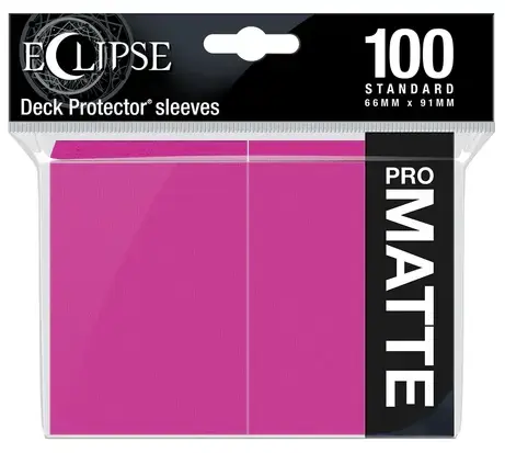 Deal | Eclipse Matte Standard Sleeves Hot Pink (100 Sleeves)