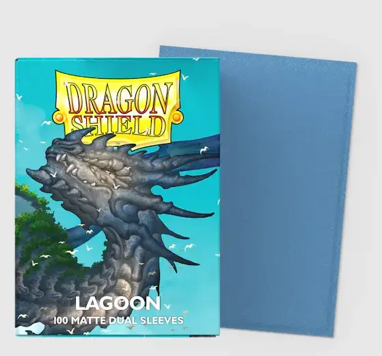 Så länge lagret räcker | Lagoon Matte Dual Sleeves Standard Size (100 Sleeves) Dragon Shield