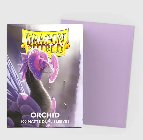 Beställ direkt | Orchid Matte Dual Sleeves Standard Size 100 Sleeves Dragon Shield