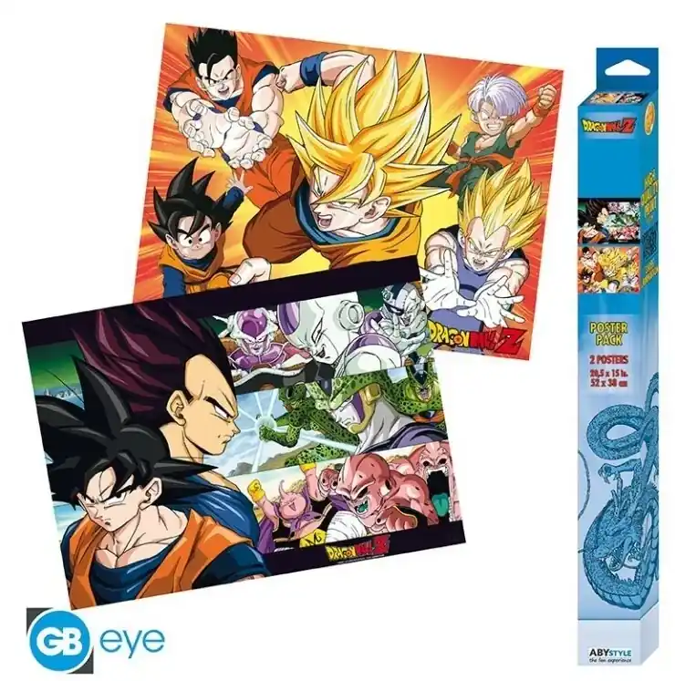DRAGON BALL - Set 2 Chibi Posters - Saiyans (52x35 cm) - Nytt lägre pris