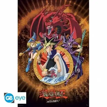 YU-GI-OH! - Poster « Yugi Slifer and Magician » (91.5x61 cm) - Rekommenderas