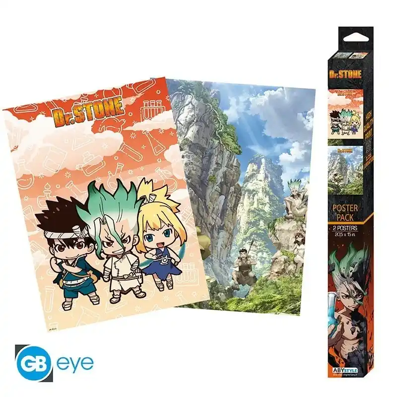 Dr. Stone - Set 2 Chibi Posters (52x38 cm) | Premiumkvalitet