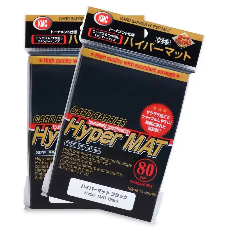 KMC Standard Sleeves - Hyper Mat Black | Kundfavorit
