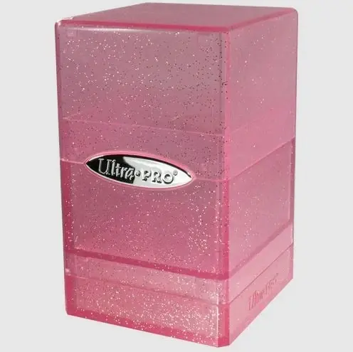 Satin Tower Deckbox Glitter Pink - Nästan slut