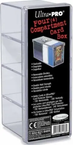 Klar att skickas - 4-Compartment Card Storage Box - Clear
