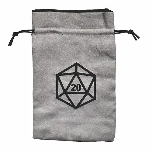 Dice Bag D20 on Gray - Kampanjpris
