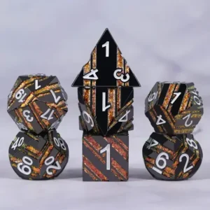 A Role Playing Dice Set Metallic Honeycomb - Reapris