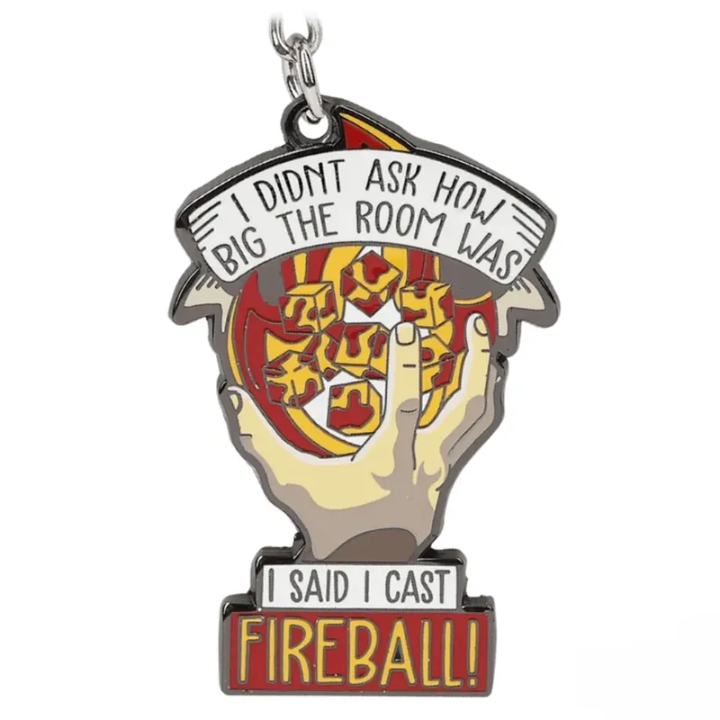 I Cast Fireball Keychain | Snabb leverans