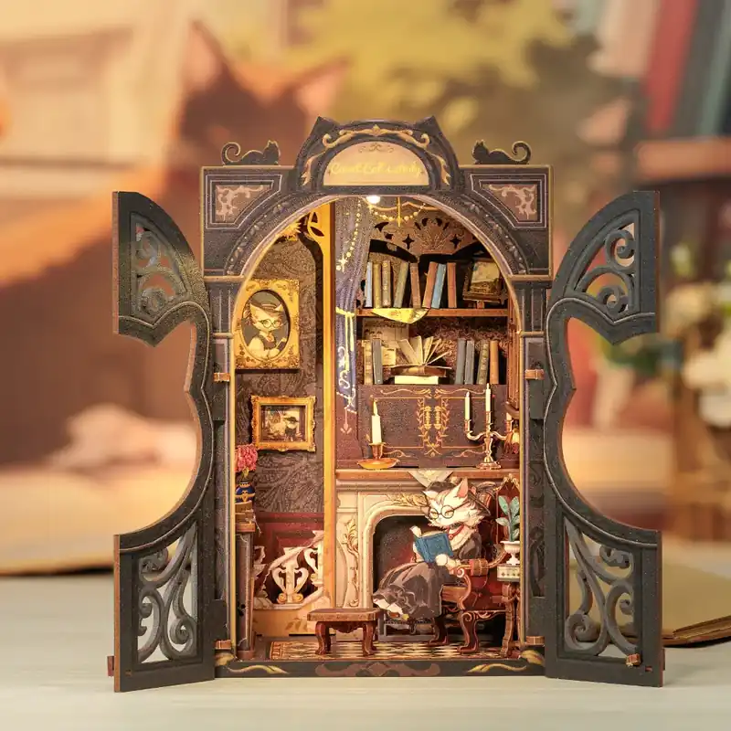 Cat‘s Study - Book Nook Kit - CuteBee - Premiumkvalitet