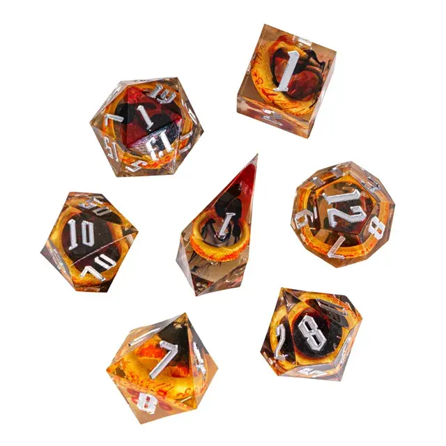 Bara idag - A Role Playing Dice Set - Amber Ring Dice
