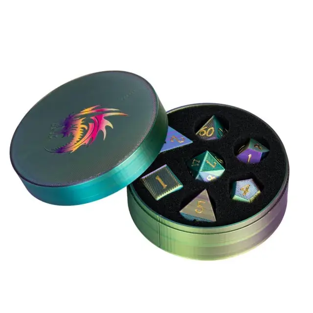 A Role Playing Dice Set Light Weight Purplebluegreen 105 G - Tillverkarpris