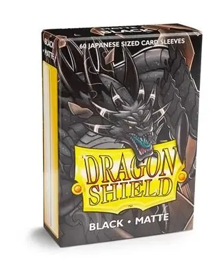 Dragon Shield Small Sleeves - Japanese Matte Black (60 Sleeves) | Prissänkt