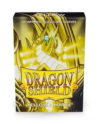 Finns nu | Dragon Shield Small Sleeves - Japanese Matte Yellow (60 Sleeves)