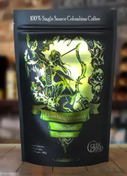 Toppkvalitet - Geek Grind Coffee Elven Enlightenments Canopy Blend Whole Bean 12 oz