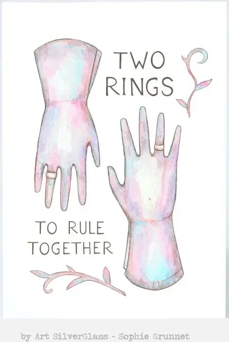 Gratulationskort - Two Rings, To Rule Together - Rekommenderas