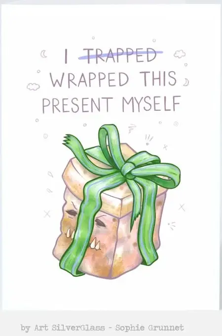 Gratulationskort - Trapped Present | Mycket uppskattad