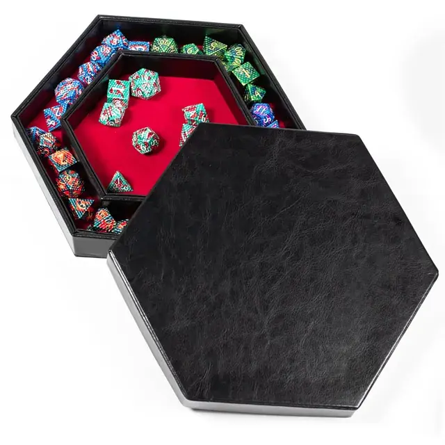 Enkel retur | Hexagon Dice Storage Tray Röd