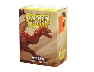 Dragon Shield Standard Matte Sleeves Amber 100 Sleeves Dragon Shield | Passa på
