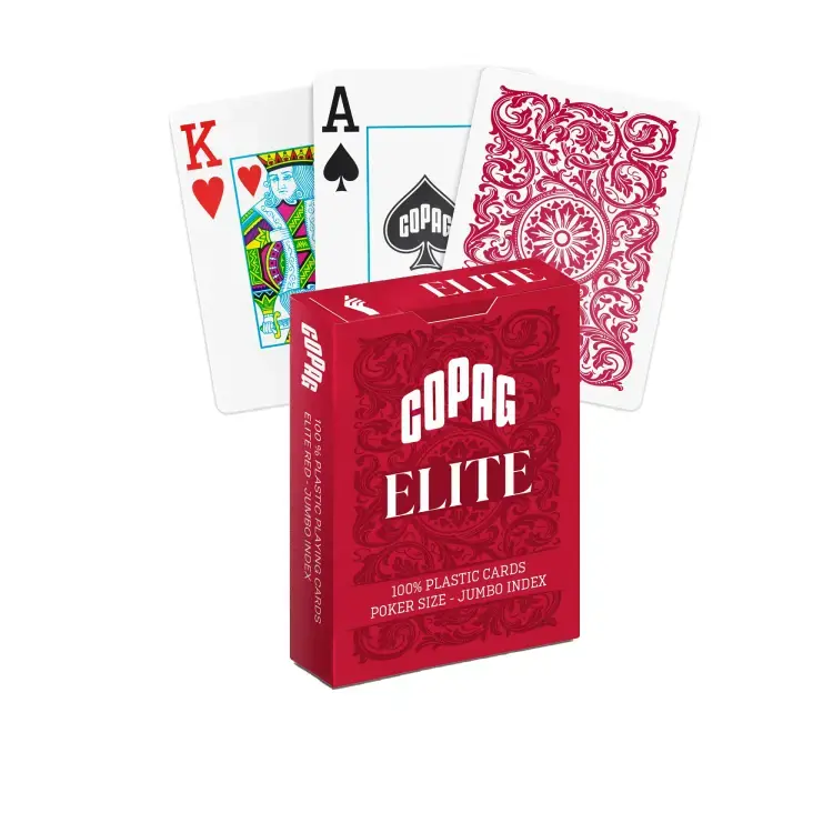 1546 Elite Poker Size Jumbo Index Playing Cards Red - Enkel beställning