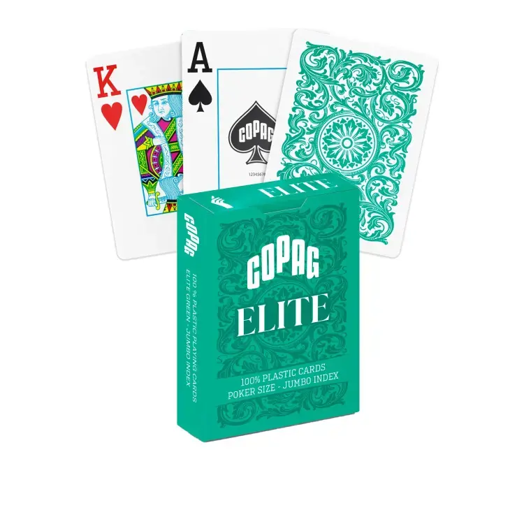Kampanjpris - 1546 Elite Poker size Jumbo index playing cards - Green