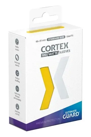 Ultimate Guard Cortex Sleeves Matte Standard Size (100) - Yellow - Extra rabatt