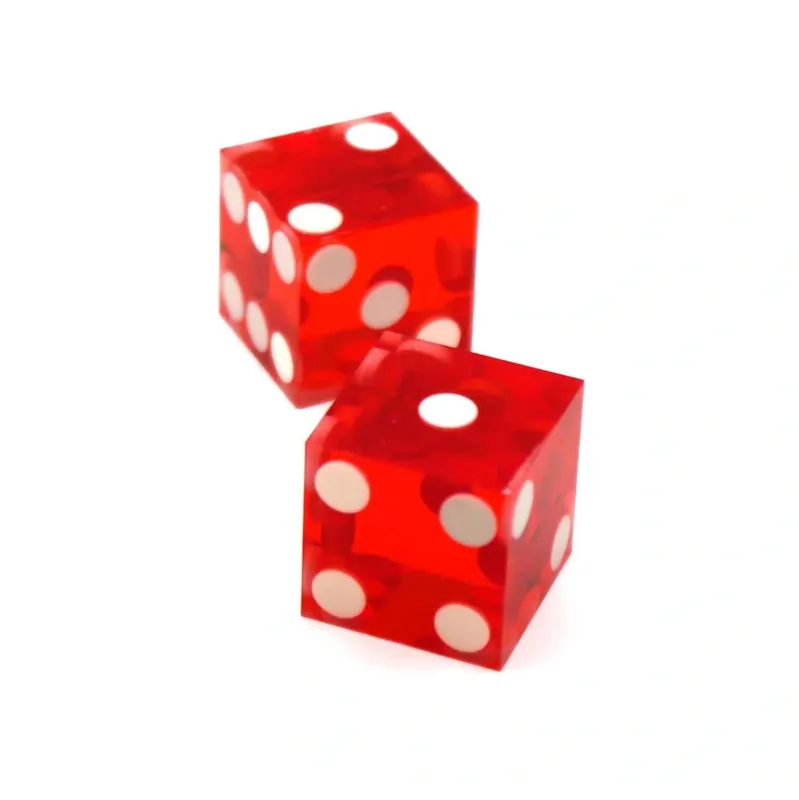 Prisnedsättning - Tarningsset D6 Transparent Casinotarningar Rod