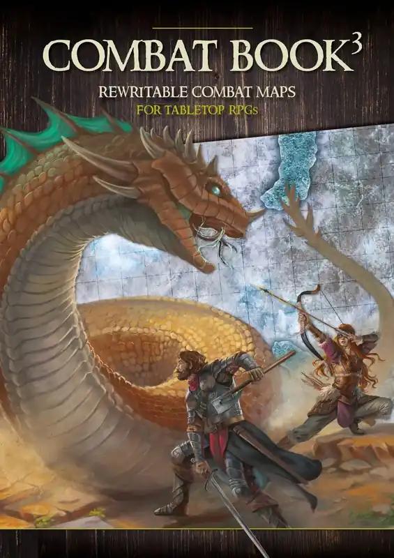 Combat Book 3 Fantasy Rewritable Combat Maps for Tabletop RPGs | Spara nu