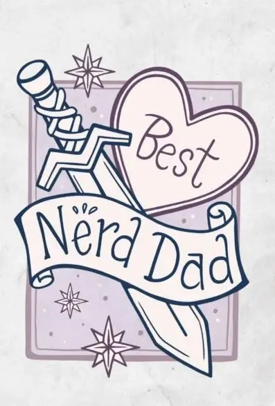 Gratulationskort - Best Nerd Dad | Professionell kvalitet