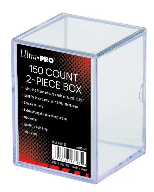 Tillverkarpris | 2-Piece 150 Count Clear Card Storage Box