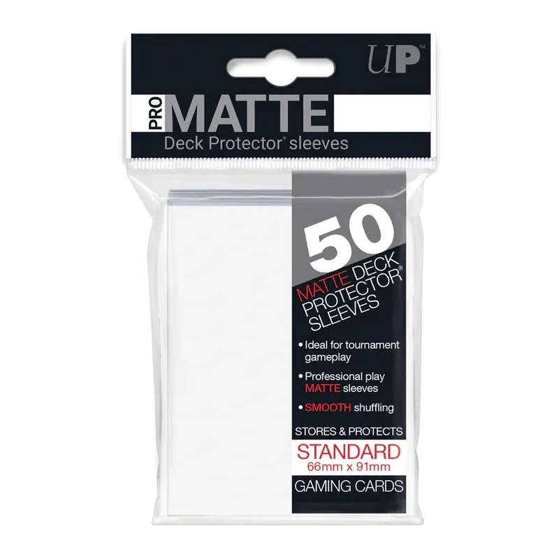 50ct Pro Matte White Standard Deck Protectors Ultrapro | Sista chansen